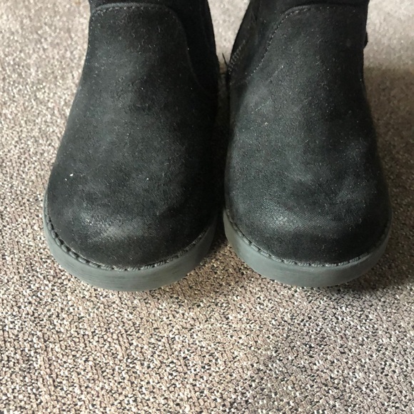 Little Girls Black Ruffle Riding boots - Picture 4 of 5